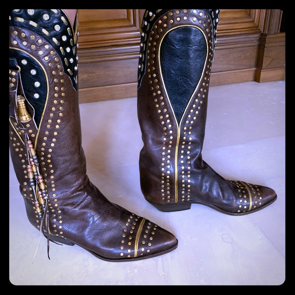 El Vaquero Western Boots Made in Italy size 10.5